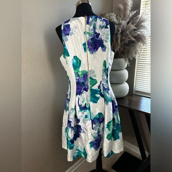 Dress Barn Floral V Neck Dress Size 14 - Picture 3 of 3
